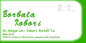 borbala kobori business card